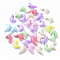 Opaque Polystyrene(PS) Plastic European Beads, Large Hole Beads, Dolphin, Mixed Color, 10x13x5.5mm, Hole: 4mm, about 2000pcs/500g