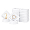 Plastic Frame Stands, with Transparent Membrane, 3D Floating Frame Display Holder, Coin Display Box, Rhombus, White, 51x51x54mm