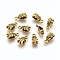 Tibetan Style Pendant Bails, Cadmium Free & Lead Free, Antique Golden, 14x6.5x4.5mm, Hole: 2mm