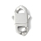 316 Surgical Stainless Steel Bayonet Clasps, Oval, Stainless Steel Color, 32x19x5mm, Hole: 5x7mm