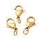Ion Plating(IP) 304 Stainless Steel Lobster Claw Clasps, Parrot Trigger Clasps, Real 18K Gold Plated, 12x7.5x3.5mm, Hole: 1.4mm