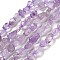 Natural Amethyst Beads Strands, Nuggets, Tumbled Stone, 7~13x4.5~10x4.5~10mm, Hole: 1.2mm, about 44~46pcs/strand, 15.08~16.14 inch(38.3~41cm)
