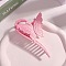 Plastic Claw Hair Clips, Two Tone, Butterfly, Pink, 110x70mm