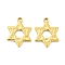 PVD Vacuum Plating 304 Stainless Steel Pendants, Star of David Charm, Real 18K Gold Plated, 17x13x1.5mm, Hole: 1.6mm