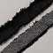 Denim Fabric Ribbons, for Clothing Decoration, Black, 7/8~1-1/8 inch(22~30mm)