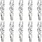 10Pcs Brass Clear Cubic Zirconia Watch Band Clasps, Leaf, Platinum, 32x6x4mm, Hole: 3x3.7mm