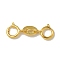 S925 Sterling Silver Double Spring Ring Clasps, Golden, 17.5x6x1mm