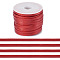 10 Yards Korean Waxed Polyester Cord, Flat, Red, 4mm, about 10.00 Yards(9.14m)/Set