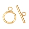 304 Stainless Steel Toggle Clasps, Ring, Golden, Ring: 19.5x15x2mm, Hole: 3mm, Bar: 22x7x2.5mm, Hole: 3mm.