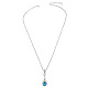 TINYSAND Chic 925 Sterling Silver CZ Drop Pendant Necklaces TS-N286-B-3