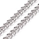 男性女性のための304つのステンレス鋼の縁石のチェーンのネックレス  ステンレス鋼色  17.72インチ（45cm） NJEW-JN03846-01-4