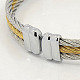 Bracelets de couple pour hommes à la mode BJEW-L117-03-3