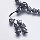 Colliers de perles de mala en hématite synthétique non magnétique NJEW-K096-08-4
