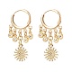 3 Pairs 3 Style Star & Moon & Sun Clear Cubic Zirconia Dangle Leverback Earrings EJEW-JE05014-4