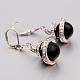 Helix & Ball Tin Alloy Czech Rhinestone Dangle Earrings For Women EJEW-BB12138-D-3
