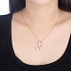 Fashion Tin Alloy Enamel Initial Pendant Necklaces NJEW-BB20985-J-2