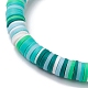 12pcs perles d'argile polymère faites à la main heishi bracelets extensibles BJEW-JB10073-4