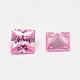 Mixed Grade A Square Shaped Cubic Zirconia Pointed Back Cabochons X-ZIRC-M004-4x4mm-3