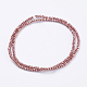 Electroplate Glass Beads Strands GLAA-F078-FR07-2