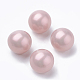 環境に優しいプラスチック模造真珠ビーズ  高い光沢  グレードA  穴がないビーズ  マット  ラウンド  ピンク  2.5mm MACR-S277-2.5mm-A01-2