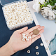 NBEADS 300 Pcs White ABS Faux Pearl Beads KY-NB0001-41-3