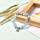 Set di braccialetti elastici con perline acquamarina naturali per regalo da uomo donna ragazza BJEW-JB06709-8