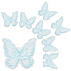 GORGECRAFT 30PCS Butterfly Lace Trim Double Layers Organza Pink Butterfly Lace Fabric Sewing Embroidery Applique Patches for DIY Craft Wedding Bride Hair Accessories Dress Curtain DIY-GF0005-35D-1