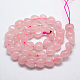 Heart Natural Rose Quartz Beads Strands X-G-G632-01-2