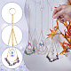 Ahadermaker 1 set ab colore placcato lampadario in vetro decorazioni pendenti a goccia HJEW-GA0001-45-3