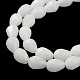 Chapelets de perles de jade blanche naturelle G-P520-B14-01-4