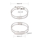 Accessoire de bricolage de bracelet en laiton KK-G315-01S-4