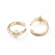 Brass Cuff Earrings EJEW-L234-004G-2