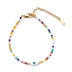 Bracelets en perles de verre imitation jade BJEW-JB05987-01-1