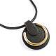 Colliers avec pendentif en imitation cuir NJEW-N0060-036A-2