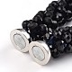 Facettierten abacus Glas Perlen Armbänder BJEW-L518-B12-3