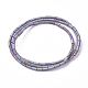 Electroplated Frosted Glass Bead Strands EGLA-G071-E09-3