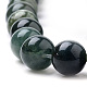 Chapelets de perles en agate mousse naturelle G-S259-18-6mm-3