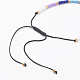 Bracelets de perles de nylon tressés réglables BJEW-JB06161-3