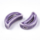 手作りの陶器ビーズ  光沢釉の磁器  ムーン  紫色のメディア  16~16.5x9x5.5mm  穴：2mm PORC-S499-21H-2