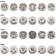 Pandahall 24 piezas antiguo tono plateado cuentas del zodiaco encanto 4.5mm agujero cuentas del horóscopo ajuste pulsera europea PALLOY-PH0013-24AS-5