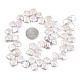 Fili di perle keshi di perle nucleate naturali barocche PEAR-S020-K10-4