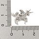 925純銀製マイクロキュービックジルコニアのペンダントを切り開きます  ユニコーン  プラチナメッキ  19x15x2.5mm  穴：1.2mm STER-Q190-01P-3