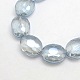 Chapelets de perles ovales de cristal à facettes en verre électrolytique X-EGLA-F059B-13-1