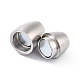 Ion Plating(IP) 304 Stainless Steel Magnetic Clasps with Glue-in Ends STAS-F276-01P-2