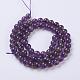 Natural Amethyst Round Beads Strands G-N0120-11A-6mm-4