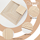 OLYCRAFT 11Pcs Square Ceramic Molds Ceramic Forming Mold Wooden Concentric Geometric Figure Rail Set Ceramic Wood Sheets for DIY Pottery Making Blank Modeling Mud Plate Forming TOOL-WH0159-03A-4