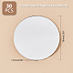 SUPERFINDINGS 30PCS Small Circle Mirror Tiles White Mini Round Glass Mirror for Arts Crafts Projects Traveling Framing Decoration GLAA-FH0001-07-2