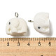 フロッキー樹脂ペンダント  プラチナメッキの鉄製ループが付いたかわいい動物チャーム  象  21.5x21x15.5mm  穴：2mm RESI-D012-01C-3