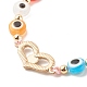 Ensemble de bracelets de perles tressées en résine mauvais œil de style 12pcs 12 BJEW-JB08337-7
