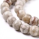 Chapelets de perles maifanite/maifan naturel pierre  G-I187-6mm-01-7
